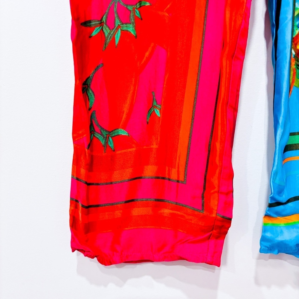 FARM RIO Multicolor Tropical Print Flowy Wide-Leg Pants |‎ Small * - Picture 3 of 10